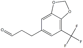 3-(7-(trifluoromethyl)benzo[d][1,3]dioxol-
5-yl)propanal Structure