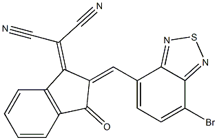 2-(2-((7-bromobenzo[c][1,2,5]thiadiazol-4-yl)methylene)-3-oxo-2,3-dihydro-1H-inden-1-ylidene)malononitrile Structure