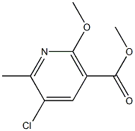 5-Chloro-2-methoxy-6-methyl-nicotinic acid methyl ester Struktur