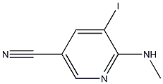 5-Iodo-6-methylamino-nicotinonitrile Struktur