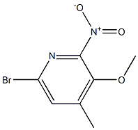 6-Bromo-3-methoxy-4-methyl-2-nitro-pyridine 结构式