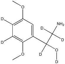 2-amino-1-(2,5-dimethoxyphenyl)ethan-1-ol D6 Struktur