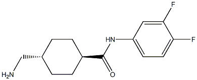 Trans-4-(aminomethyl)-N-(3,4-difluorophenyl)cyclohexanecarboxamide Struktur