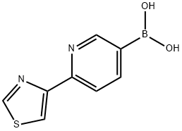 (6-(thiazol-4-yl)pyridin-3-yl)boronic acid Structure