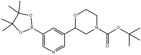 tert-butyl 2-(5-(4,4,5,5-tetramethyl-1,3,2-dioxaborolan-2-yl)pyridin-3-yl)morpholine-4-carboxylate|