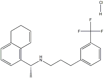 (R)-N-(1-(5,6-dihydronaphthalen-1-yl)ethyl)-3-(3-(trifluoromethyl)phenyl)propan-1-amine hydrochloride Struktur