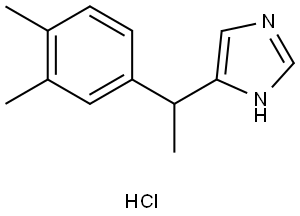 4-[1-(3,4-二甲基苯基)乙基]-1H-咪唑盐酸盐 结构式