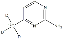 2-Amino-4-(Methyl-13C, d3)pyrimidine Structure