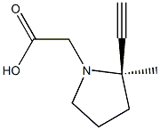 (R)-2-Ethynyl-2-methylpyrrolidine-1-acetic Acid Structure