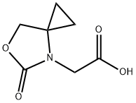 2-(5-氧代-6-氧杂-4-氮杂螺[2.4]庚-4-基)乙酸, 1956369-03-1, 结构式