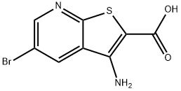 3-AMINO-5-BROMOTHIENO[2,3-B]PYRIDINE-2-CARBOXYLIC ACID Structure