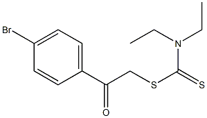 2-(4-bromophenyl)-2-oxoethyl diethylcarbamodithioate Struktur