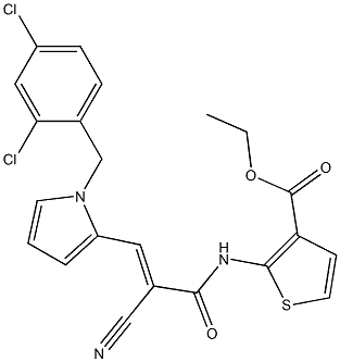 (E)-ethyl 2-(2-cyano-3-(1-(2,4-dichlorobenzyl)-1H-pyrrol-2-yl)acrylamido)thiophene-3-carboxylate