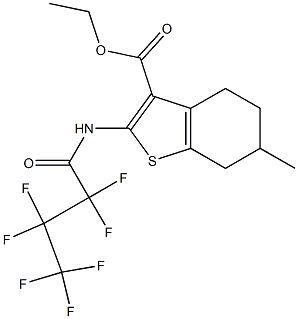 ethyl 2-(2,2,3,3,4,4,4-heptafluorobutanamido)-6-methyl-4,5,6,7-tetrahydrobenzo[b]thiophene-3-carboxylate