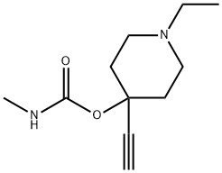 Carbamic acid, methyl-, 1-ethyl-4-ethynyl-4-piperidyl ester (6CI) Struktur