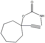 Carbamic acid, methyl-, 1-ethynylcycloheptyl ester (6CI) Struktur