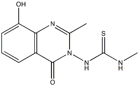 Urea,  1-(8-hydroxy-2-methyl-4-oxo-3(4H)-quinazolinyl)-3-methyl-2-thio-  (6CI) Struktur