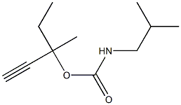 Carbamic acid, isobutyl-, 1-ethyl-1-methyl-2-propynyl ester (6CI) Struktur