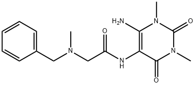 Uracil,  6-amino-5-[2-(benzylmethylamino)acetamido]-1,3-dimethyl-  (6CI)|