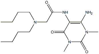 Uracil,  6-amino-5-(2-dibutylaminoacetamido)-1,3-dimethyl-  (6CI) Struktur