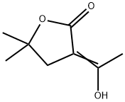 Valeric acid, 4-hydroxy-2-(1-hydroxyethylidene)-4-methyl-, gamma-lactone (6CI) Structure
