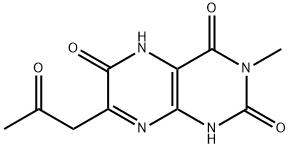 2,4,6(1H,3H,5H)-Pteridinetrione,  7-acetonyl-3-methyl-  (6CI) Structure