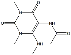 Uracil,  5-acetamido-1,3-dimethyl-6-methylamino-  (6CI) Struktur