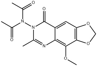 Diacetamide,  N-(4-methoxy-6-methyl-8-oxo-1,3-dioxolo[4,5-g]quinazolin-7(8H)-yl)-  (6CI)|