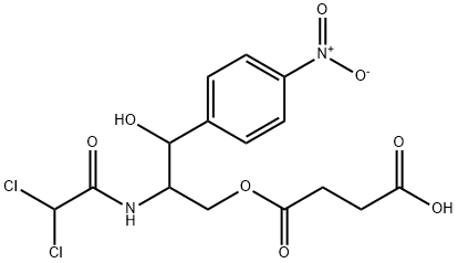 Succinic acid, 2-(2,2-dichloroacetamido)-3-hydroxy-3-(p-nitrophenyl)propyl ester (6CI) Struktur