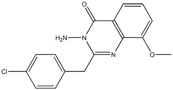 4(3H)-Quinazolinone,  3-amino-2-p-chlorobenzyl-8-methoxy-  (6CI) Structure