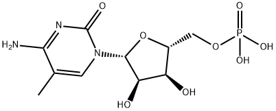Cytidine, 5-methyl-, 5'-(dihydrogen phosphate) (8CI) Structure