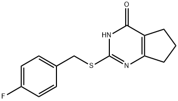 4H-CyclopentapyriMidin-4-one, 2-[[(4-fluorophenyl)Methyl]thio]-1,5,6,7-tetrahydro- (9CI)|2 - ((4-氟苄基)硫基)-6,7-二氢-3H-环戊二烯并[D]嘧啶-4(5H) - 酮