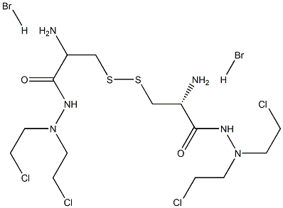 L-Cystine,bis[2,2-bis(2-chloroethyl)hydrazide], dihydrobromide (9CI) Structure