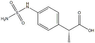 Benzeneacetic acid, 4-[(aminosulfonyl)amino]--alpha--methyl-, (-alpha-R)- (9CI) Struktur
