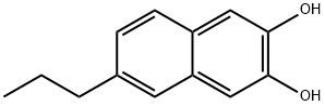 2,3-Naphthalenediol, 6-propyl- (5CI) Structure