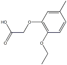 Acetic acid, (6-ethoxy-m-tolyloxy)- (5CI) Struktur