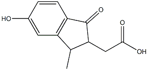 2-Indanacetic acid, 5-hydroxy-3-methyl-1-oxo- (5CI) Structure
