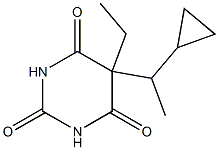 Barbituric acid, 5-(1-cyclopropylethyl)-5-ethyl- (5CI) Structure