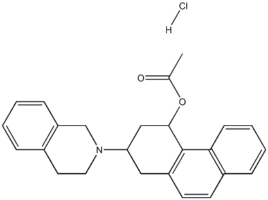 4-Phenanthrenol, 2-(3,4-dihydro-2(1H)-isoquinolinyl)-1,2,3,4-tetrahydr o-, acetate (ester), hydrochloride (9CI) Structure