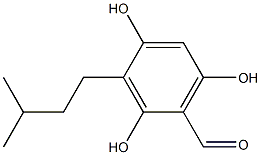 Benzaldehyde, 2,4,6-trihydroxy-3-isoamyl- (4CI) Struktur