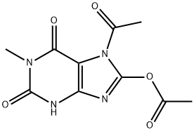 Xanthine,  7-acetyl-8-hydroxy-1-methyl-,  acetate  (3CI) Struktur