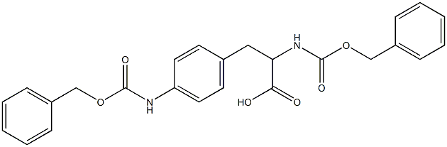 DL-p-(2-carboxy-2-carboxyaminoethyl)- Carbanilic acid, dibenzyl ester (5CI) Structure
