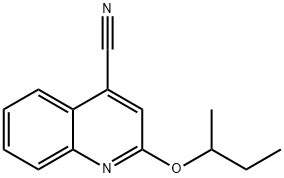 Cinchoninonitrile,  2-sec-butoxy-  (4CI) Structure
