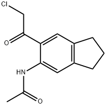 Acetamide,  N-(6-chloroacetyl-5-indanyl)-  (4CI) Struktur