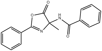 5(4)-Oxazolone,  4-benzamido-4-methyl-2-phenyl-  (3CI) Struktur
