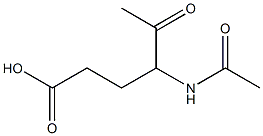 Hexanoic  acid,  4-acetamido-5-oxo-  (5CI) 结构式