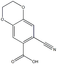1,4-Benzodioxan-6-carboxylic  acid,  7-cyano-  (6CI) Structure