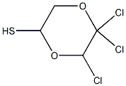 p-Dioxane-2-thiol,  5,5,6-trichloro-  (6CI) Struktur