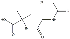 Isobutyric  acid,  -alpha--(-alpha--chloroacetamidoacetamido)-  (3CI) Structure