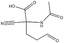 Glutaraldehydic  acid,  2-acetamido-2-cyano-  (5CI) Struktur
